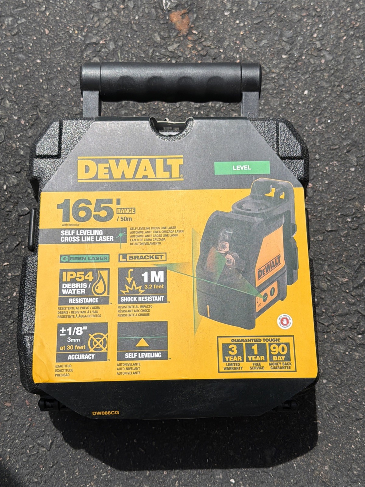 DeWalt DW088CG Self-Leveling Cross Line Laser (30m/100m) -100' - 330'- Brand New gallery