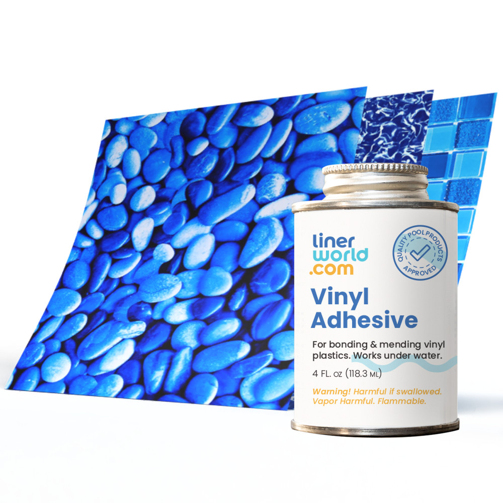 Pool Liner Patch & Repair Kit - 2'x2' Vinyl Patch + 4oz Glue - 3 Patterns! gallery