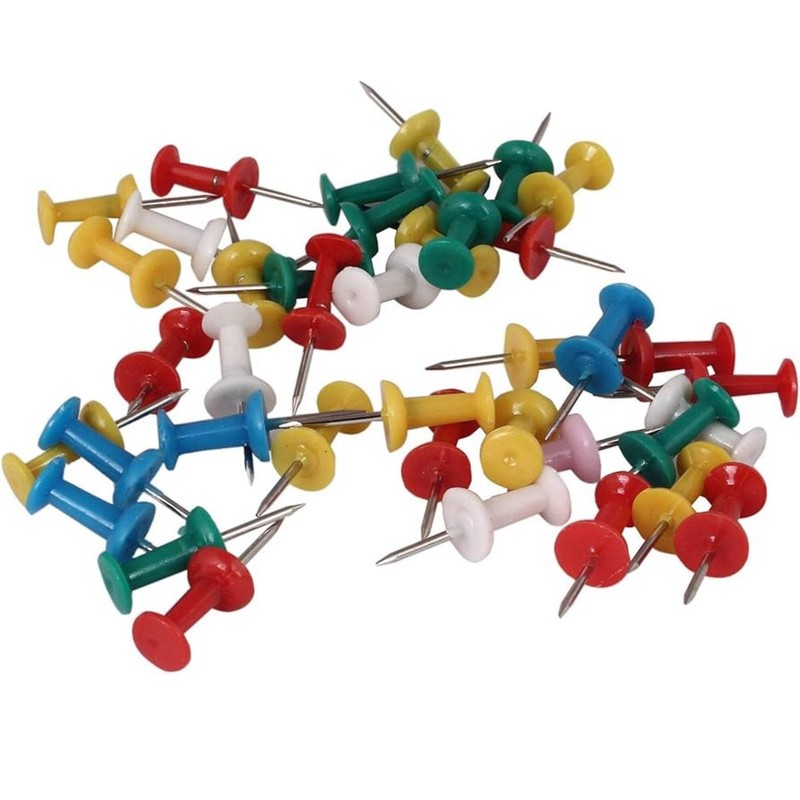 Assorted Color Push Pins: 75 Pack gallery