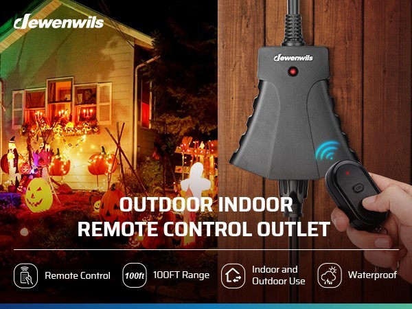 Outdoor Remote Control Outlet, Wireless Remote Outlet Power Switch, Weatherproof gallery