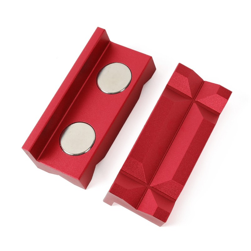 2PCS 4"100mm Universal Vise Soft Jaws Vice Jaw Magnetic Reversible Pads gallery