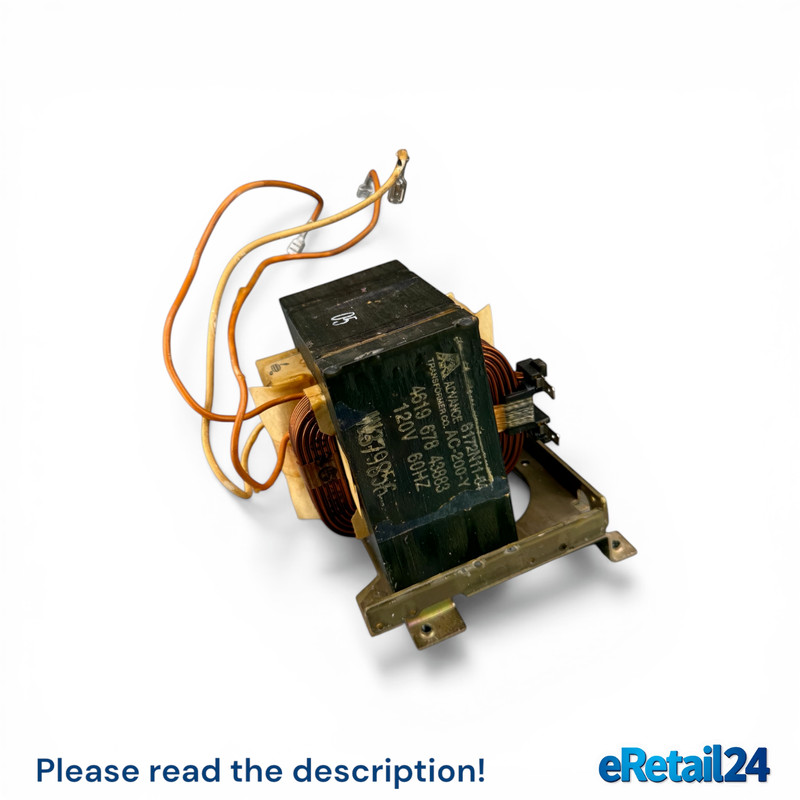 ✅𝙏𝙚𝙨𝙩𝙚𝙙 Whirlpool Microwave Transformer (120V, 60Hz) 8204844 WPW10136726 gallery