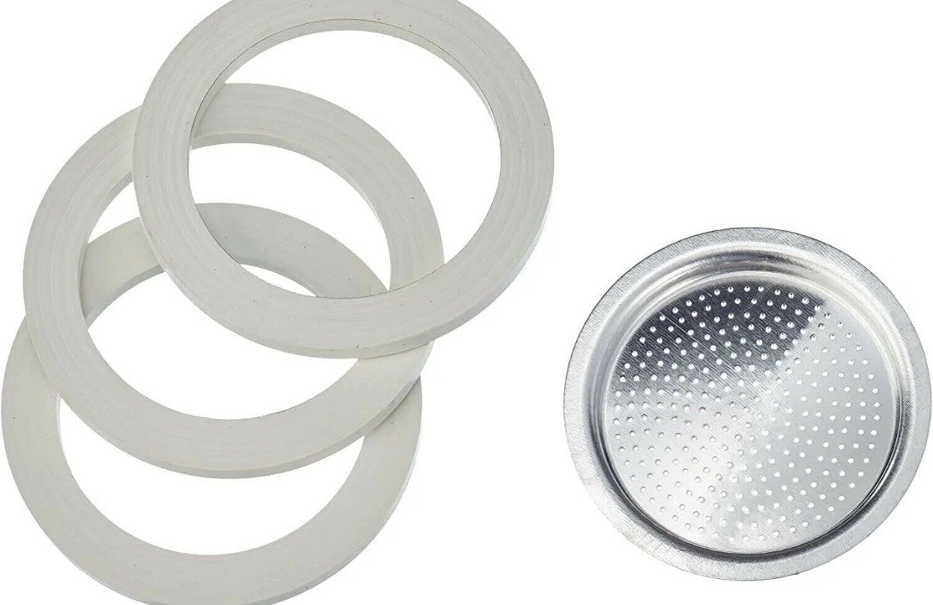 *1-Pack* Bialetti Replacement Rubber Rings & Filter Plate 1 Cup Models 0800031 gallery