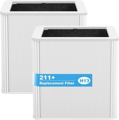 2 Pack 211+ Replacement Filter Compatible w/ Blueair Blue Pure 211+ & Air Filter
