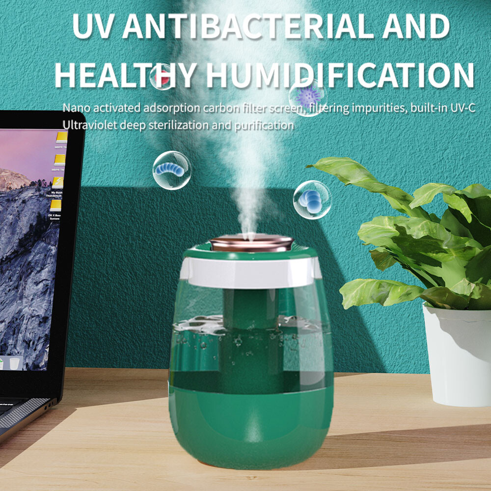 360° Wide 1500ML Humidifier: 280ml/h,Quiet Operation,Night Light & 3 Modes gallery