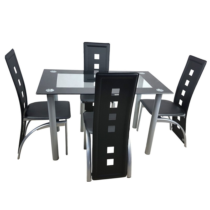 110cm Dining Table Tempered Glass Dining Table gallery