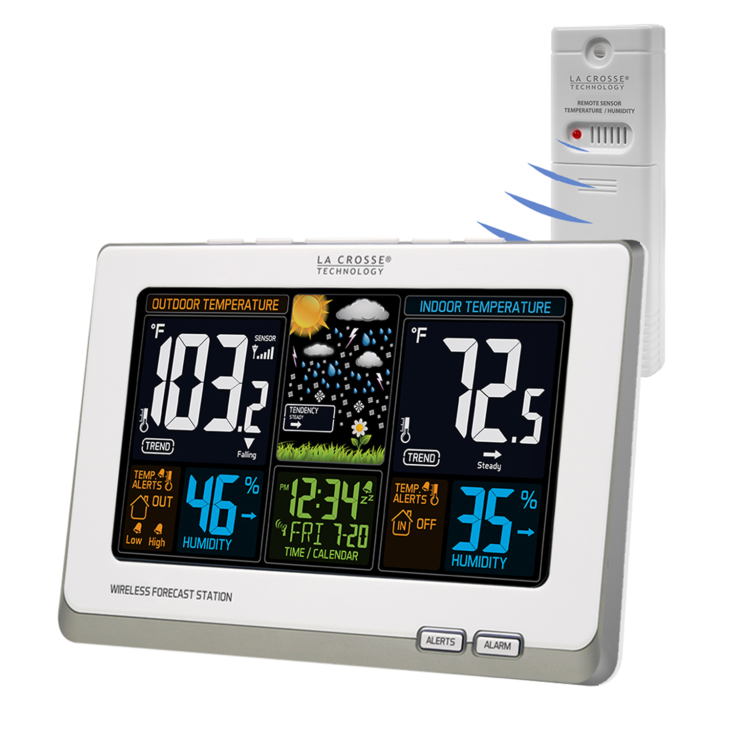308-1414W La Crosse Technology Color Weather Station with TX141TH-BV3 - Open Box gallery