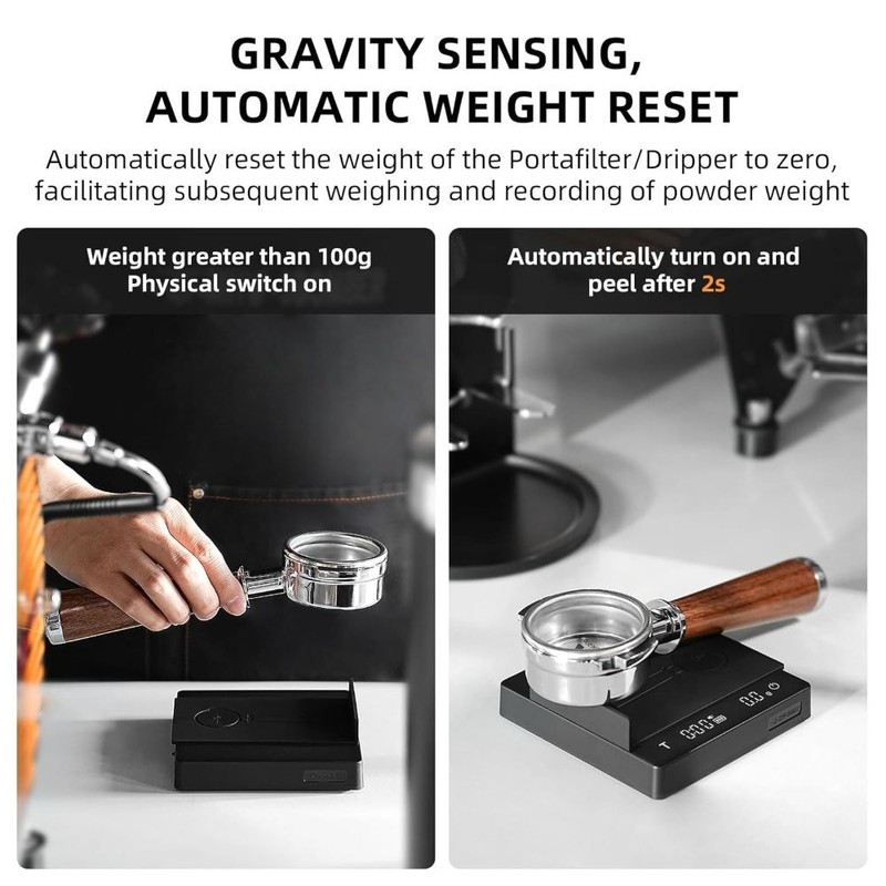 Digital Coffee Scale Timer Rechargeable 0.1g Accurate 2KG Espresso Pour Over gallery