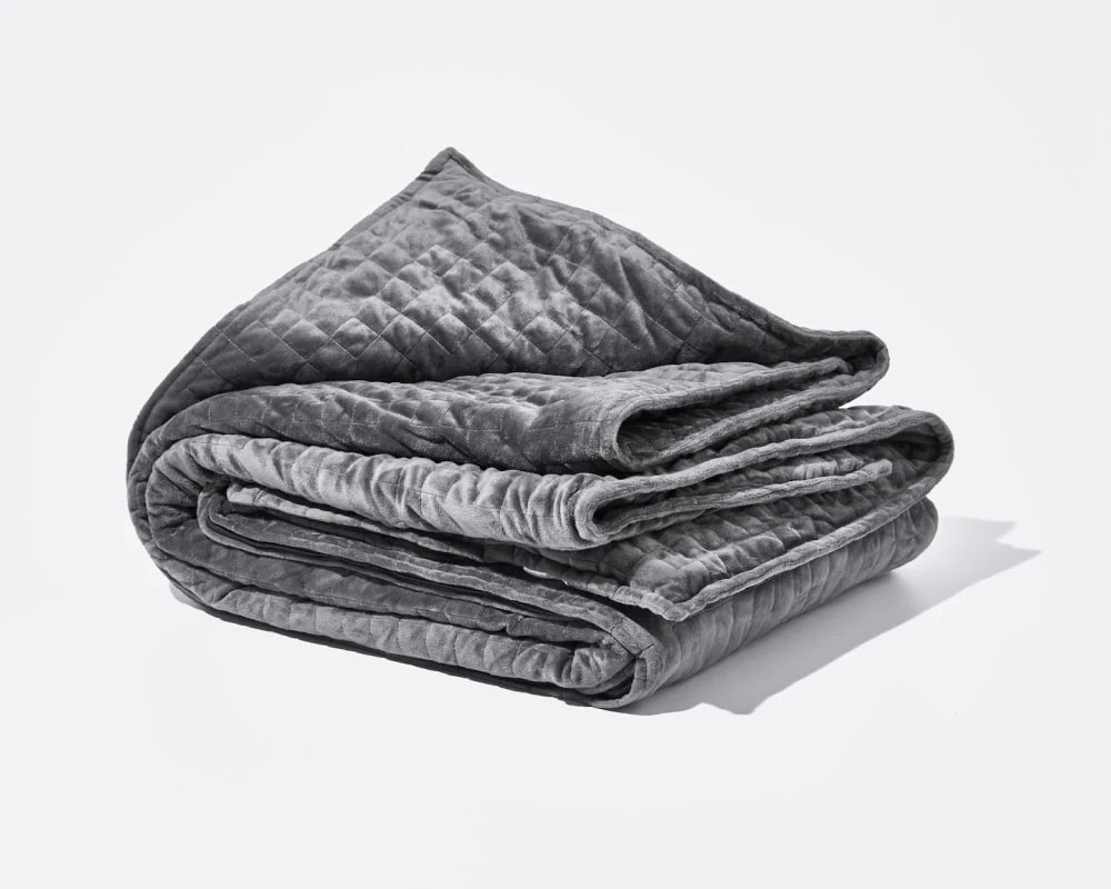 Gravity Micro-Fleece Weighted Blanket (Queen/King - 90" x 90” - 35lbs) in Grey gallery