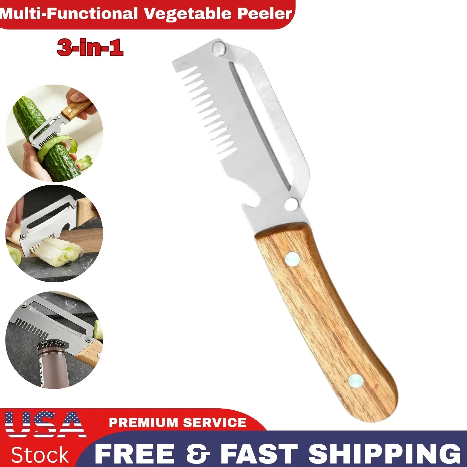 Multi-functional Vegetable Peeler for Kitchen, 2 in 1 Single Blade Peelers Tool gallery