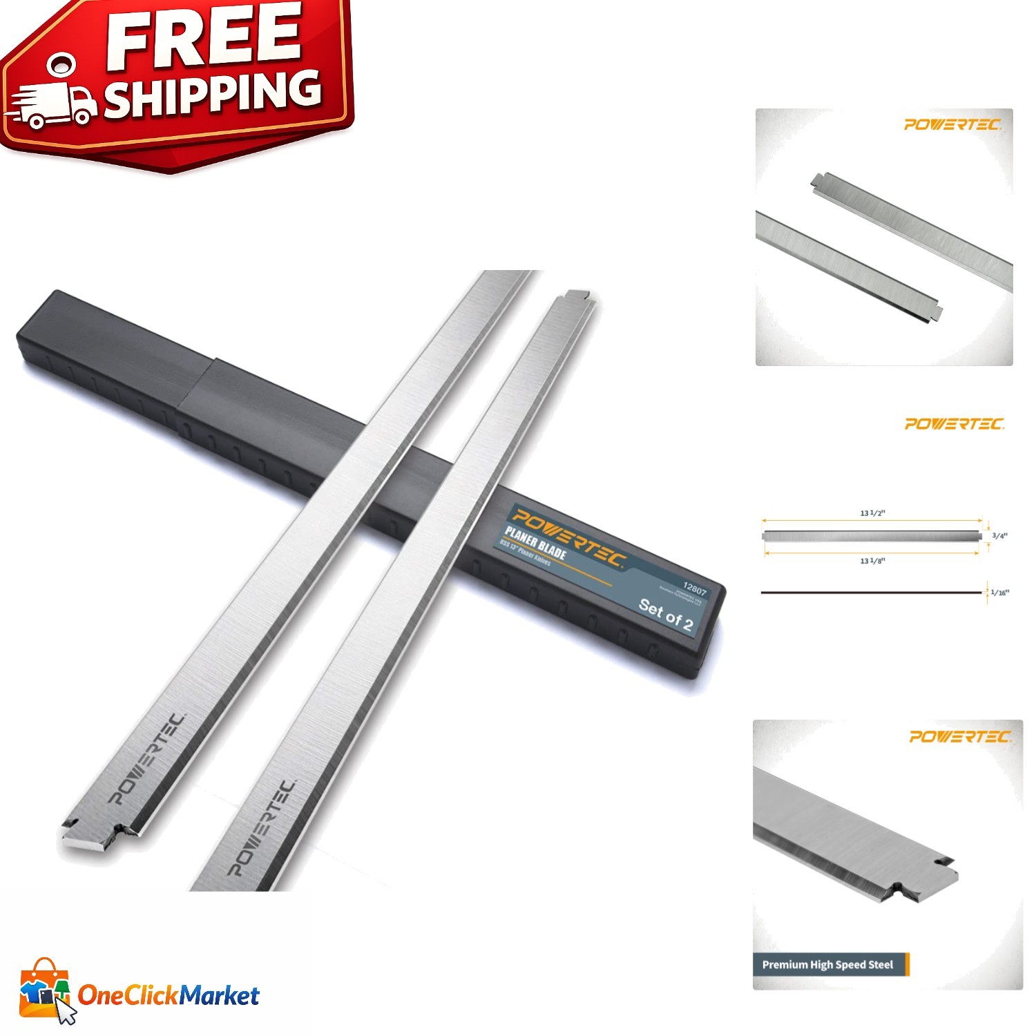 Precision 13 Inch HSS Planer Blades Compatible with Ridgid TP1300 Series gallery