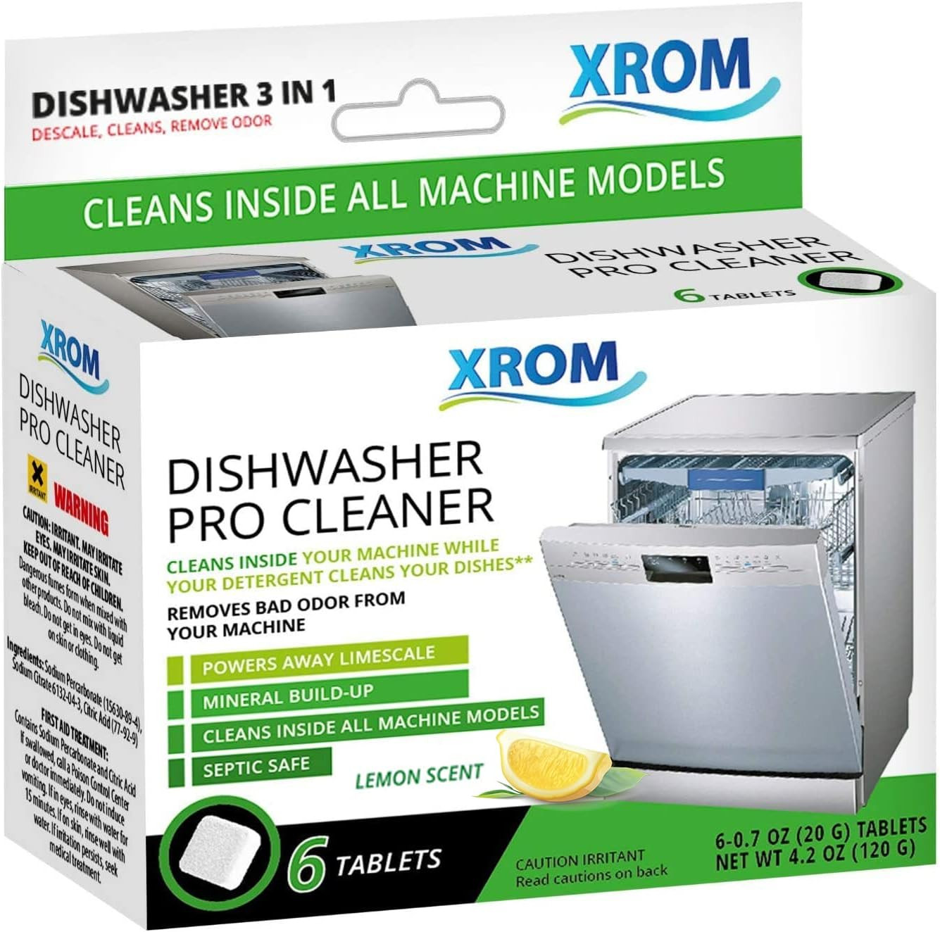 Dishwasher Cleaner Tablets, Plant Based, Deep Clean and Descale, Removes Odors, gallery