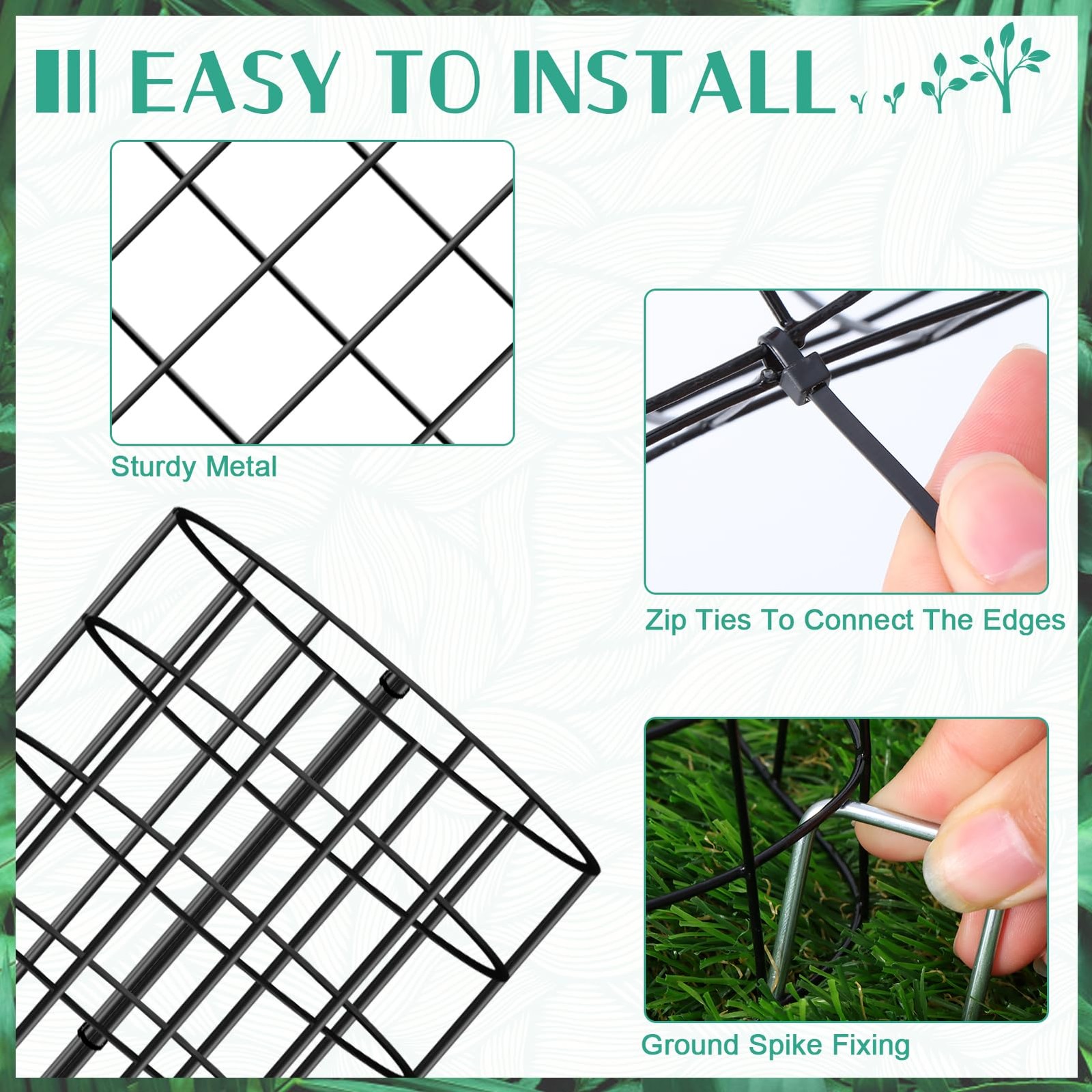 UJG 6PCS 48'' Metal Tree Bark Protector Guard, Mesh Trunk Protectors,... gallery
