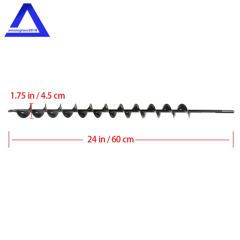 Rust-Proof Auger Drill Bit 1.75" × 24" Garden Plant Flower Rapid Planter Spiral gallery