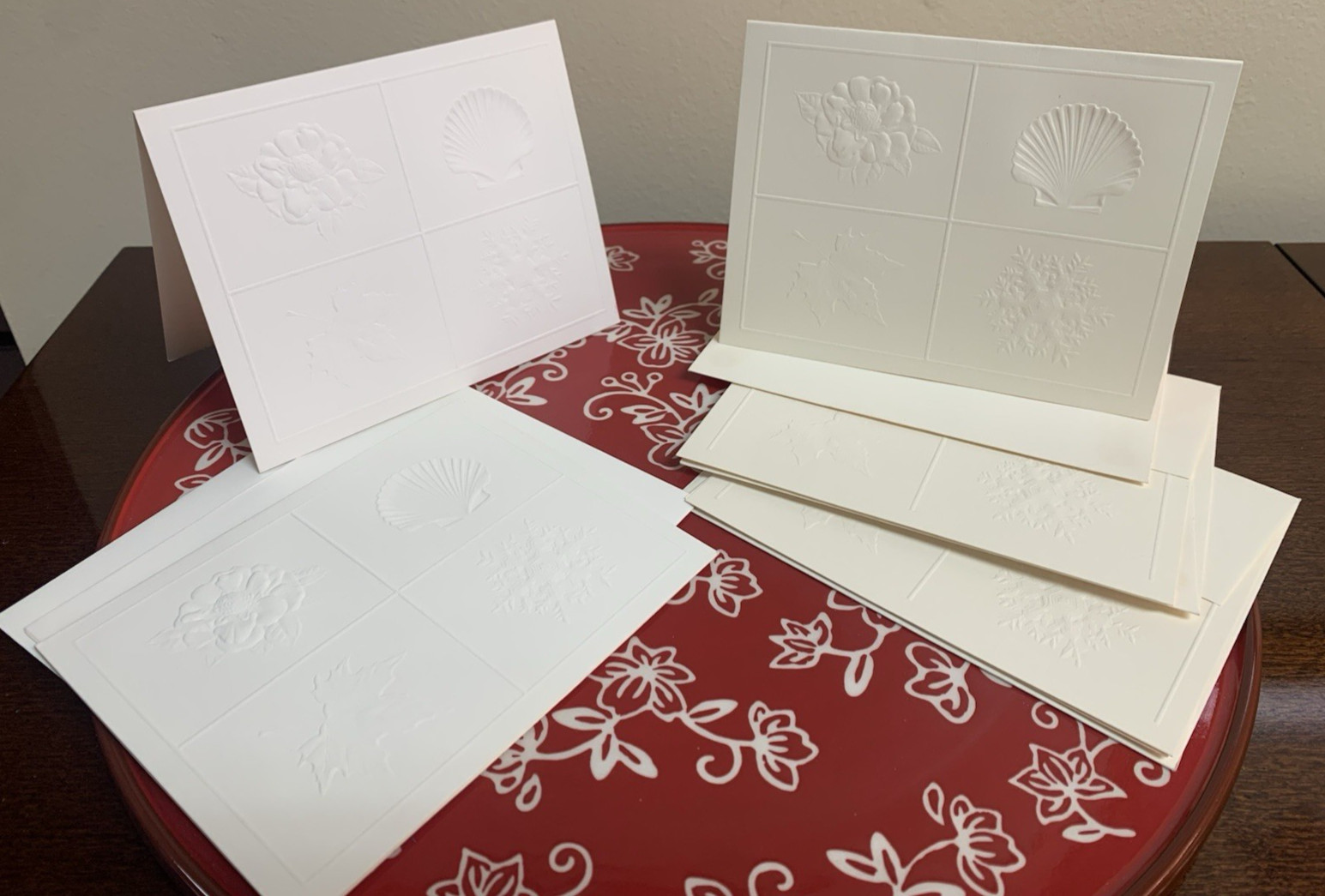 Four Seasons Winter Spring Summer Fall Embossed Blank Note Cards - Set of 5 gallery