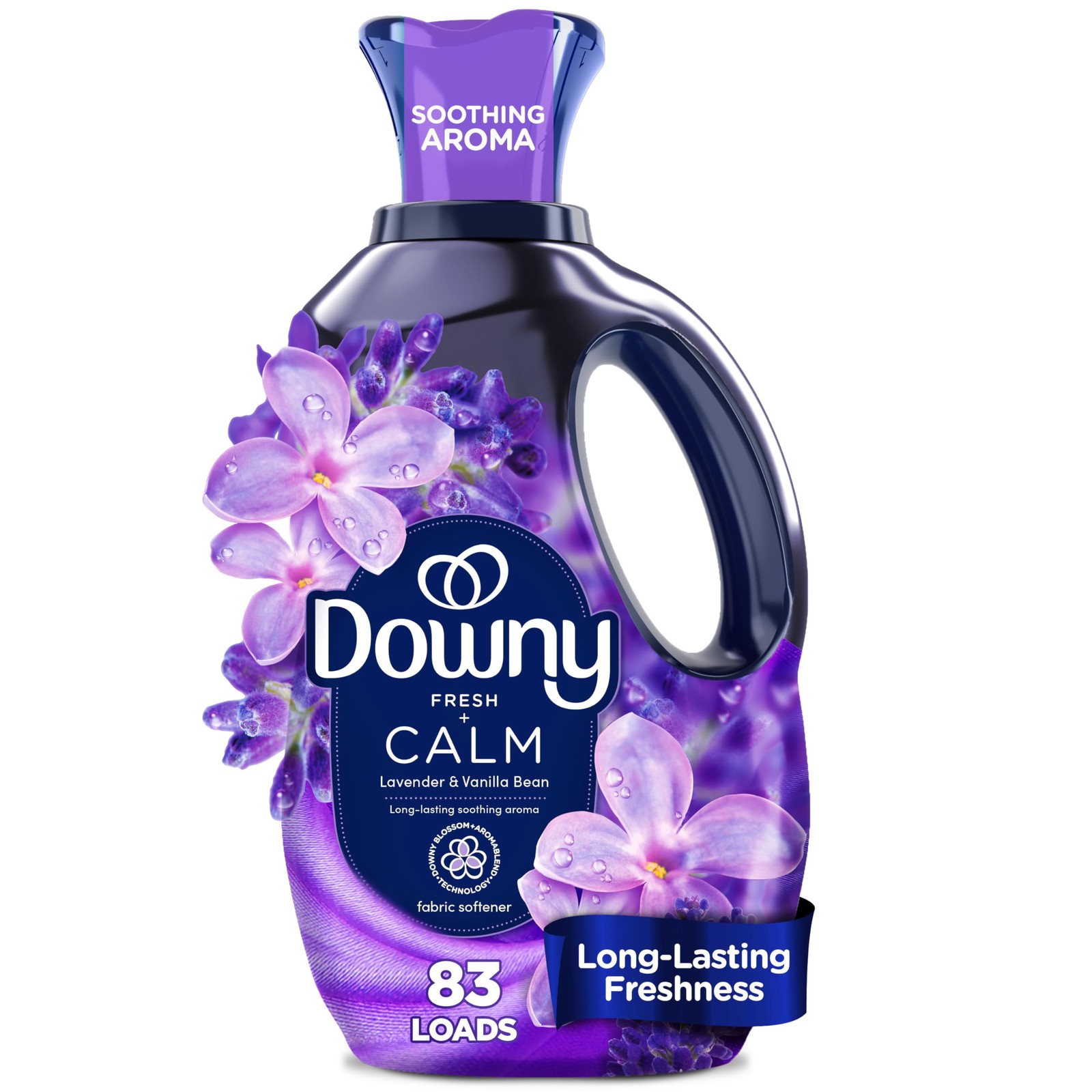 Downy Ultra Soft Fabric Softener Liquid Calm Lavender and Vanilla Bean 56 fl oz gallery