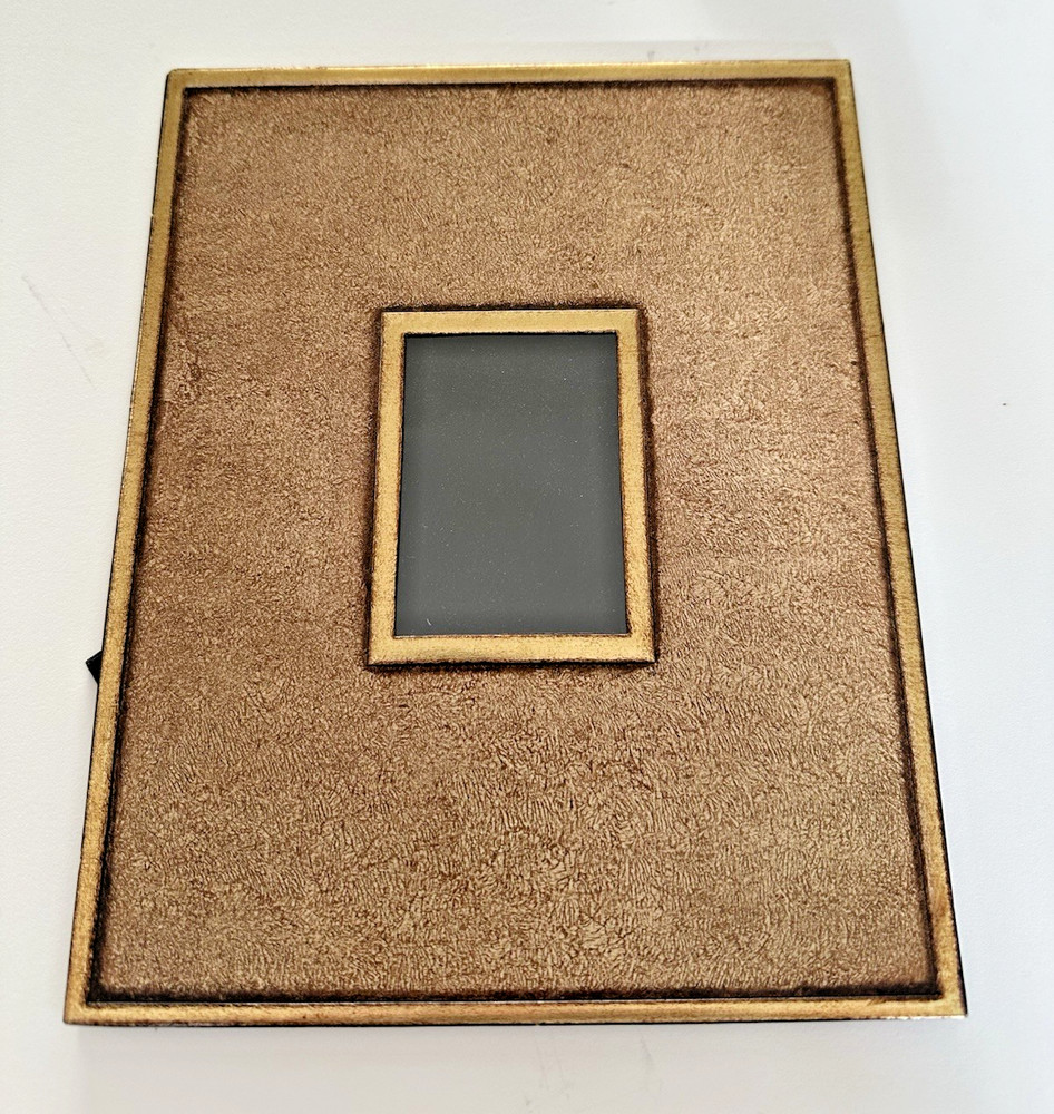 Elaborate Easel Back matting 8x10 outside, 2.25"x3.25" opening GOLD BROWN BEIGE