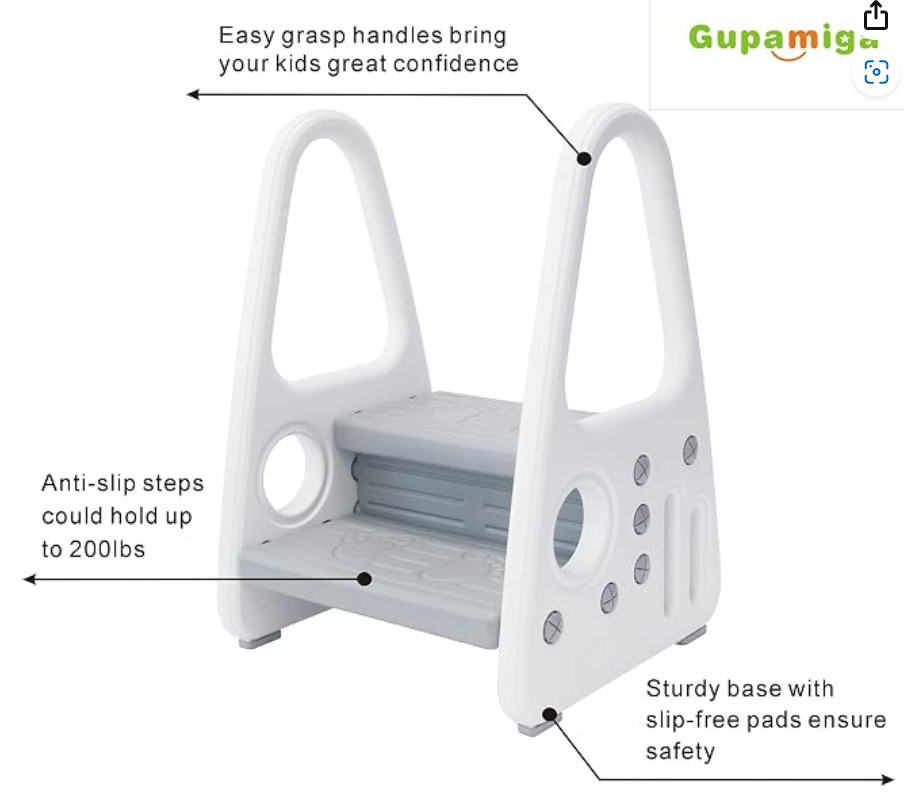 Gupamiga 2 Step Toddler Step Stool - New in Box - Assembly Required gallery