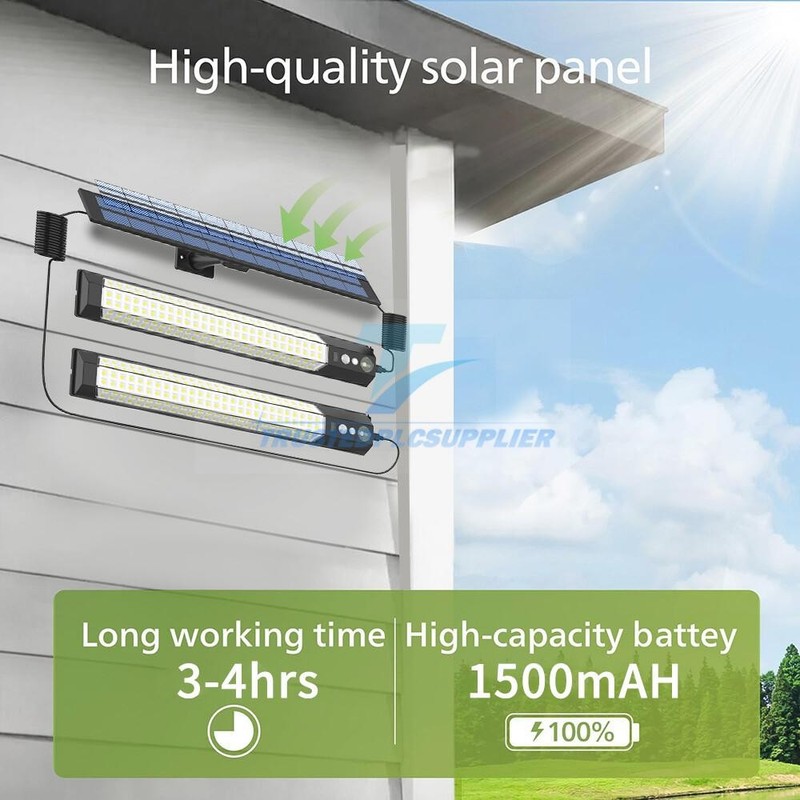 Solar Power Double Head LED Pendant Light Garage Shop Lamp Shed Barn Gazebo Yard gallery