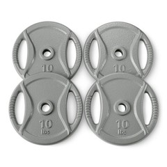 Amazon Basics 1-inch Grip Weight Plates, 10lb Weights, Set of 4