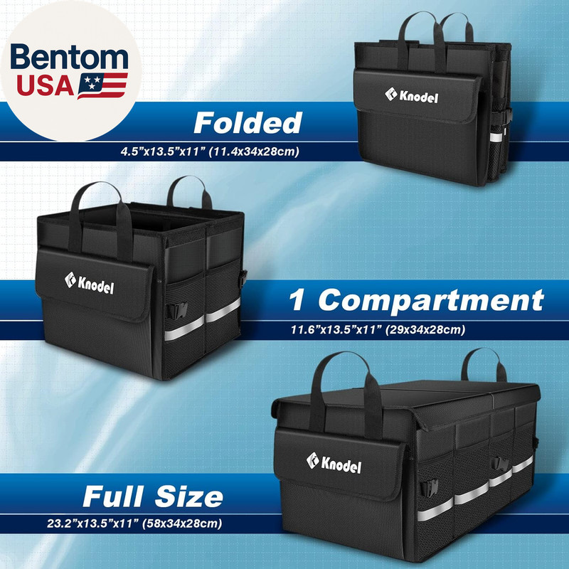 Collapsible Car Trunk Organizer with Lid Storage for SUV Truck Sedan gallery