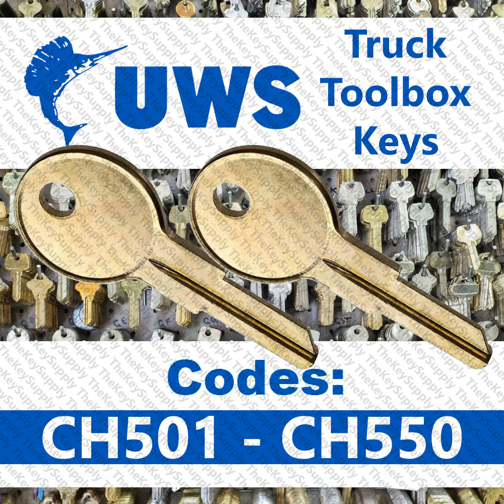 ( 2 ) Two UWS Truck Tool Box Keys / Select your key code / Series CH501-CH550 gallery