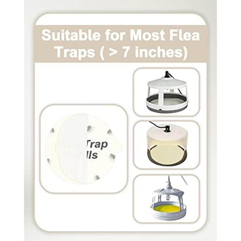 20 Pack Flea Trap Refill Discs Replacement Glue Boards 7.1 Sticky Pads Fits New gallery