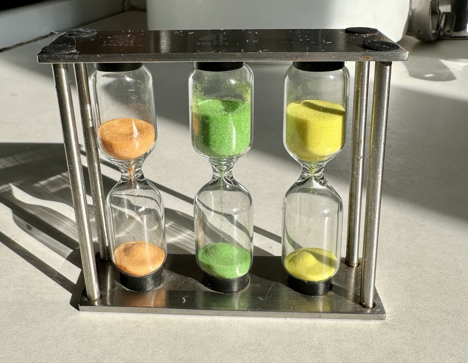 Triple Hourglass Boiled Egg Tea Stainless Steel Sand Timer 3 4 5 Minutes gallery