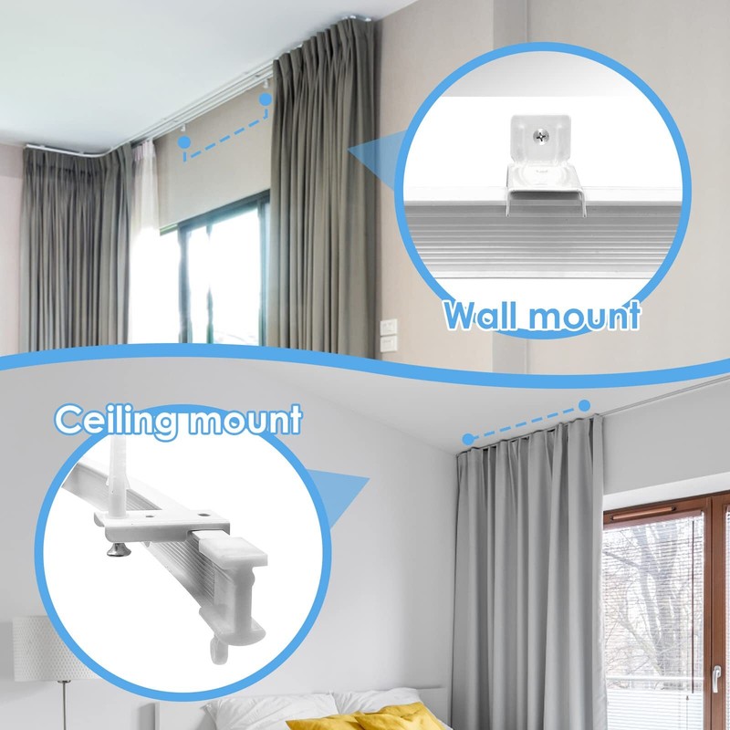 Ceiling Curtain Track Flexible Bendable Curtain Track Ceiling Wall Mount Curv... gallery