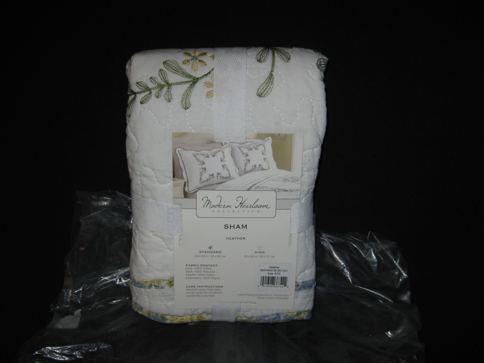 MODERN HEIRLOOM HEATHER PILLOW SHAM-STANDARD 20" X 26" FREE SHIPPING gallery