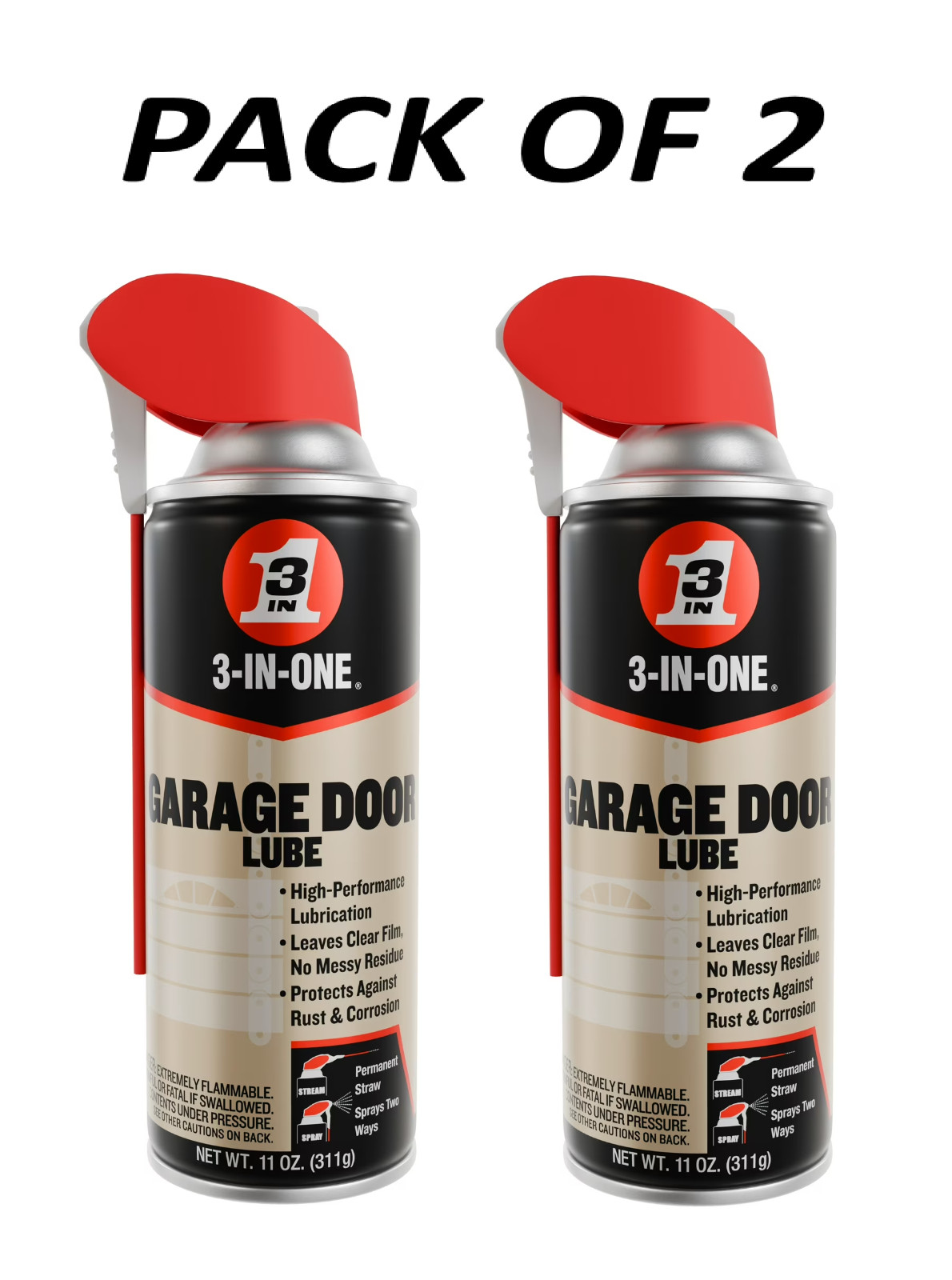 Professional Garage Door Lubricant with SMART STRAW SPRAYS 2 WAYS, 11 oz gallery