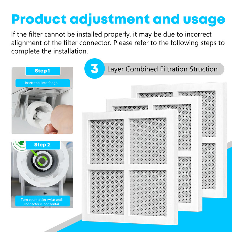6 Pack LT120F Refrigerator Air Filter Replacement for ADQ73214404, Kenmore LG gallery