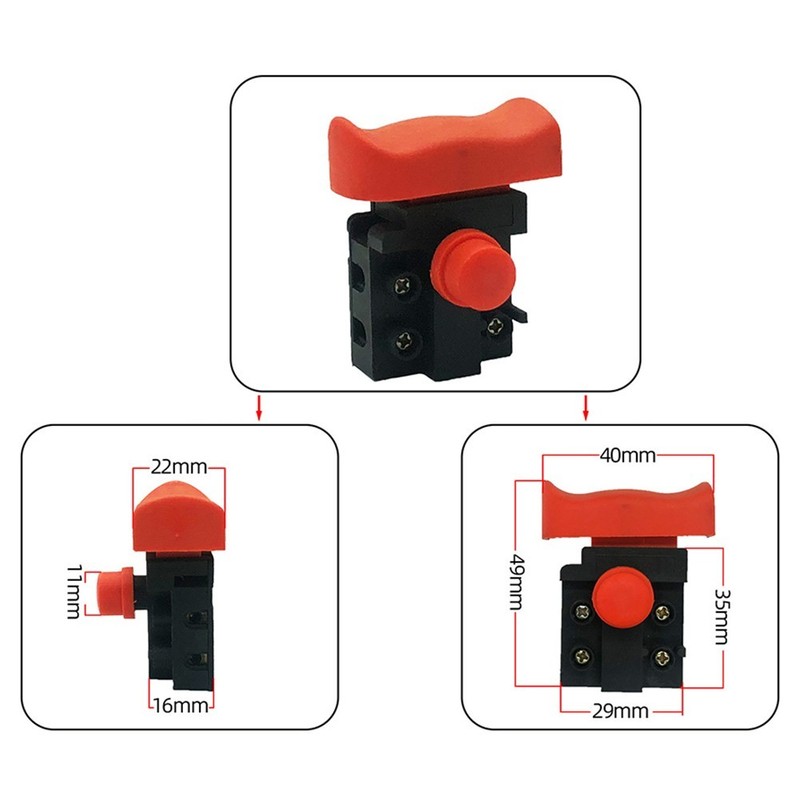 Electric Chainsaw Replacement Trigger Switch for Power Tool Black Orange Color gallery