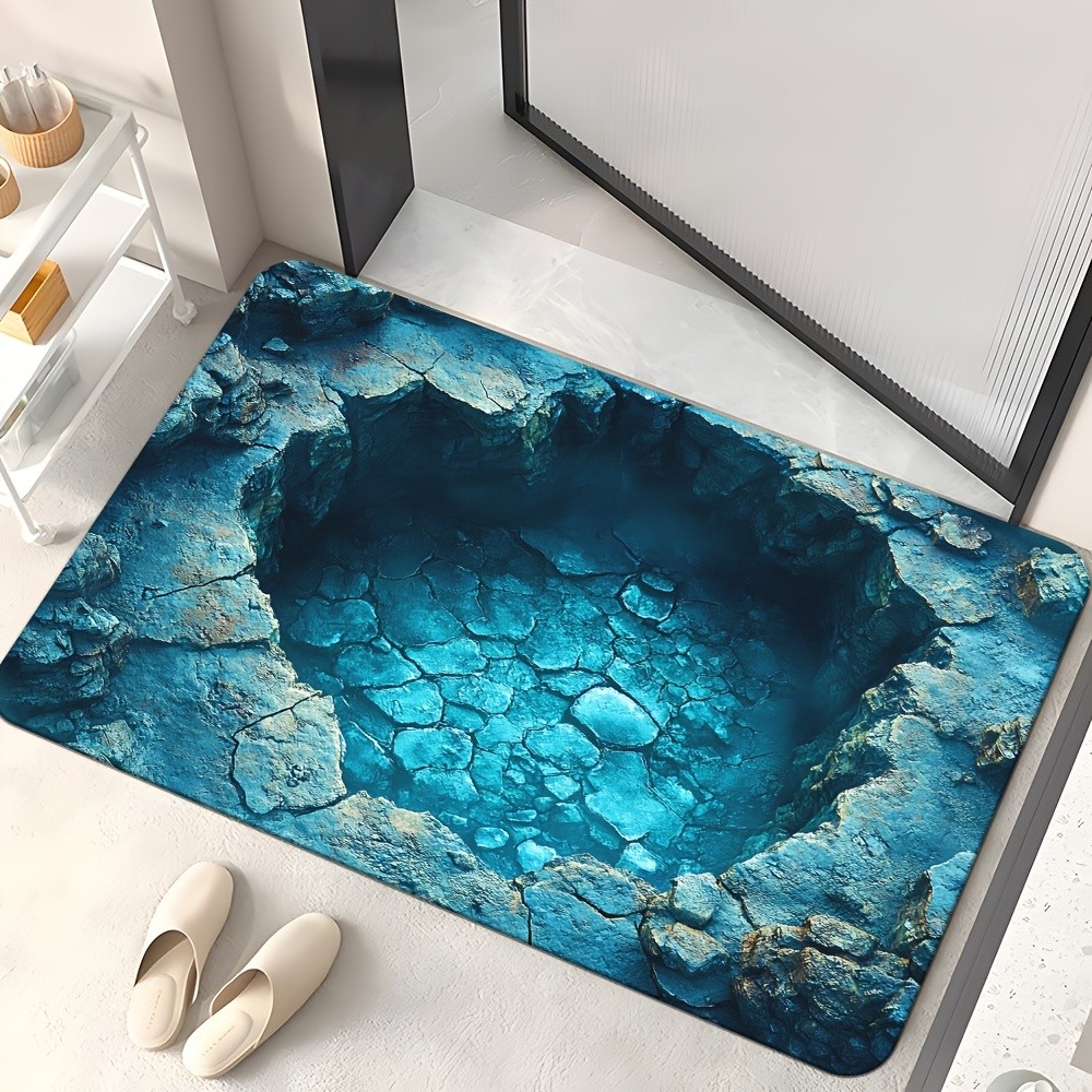 1X 3D Hole Design High-Definition Printed Doormat Non-Slip Surface for Bathroom↗ gallery