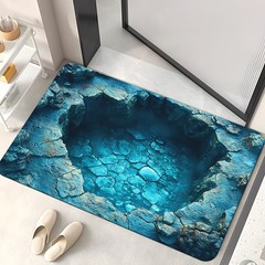 1X 3D Hole Design High-Definition Printed Doormat Non-Slip Surface for Bathroom↗