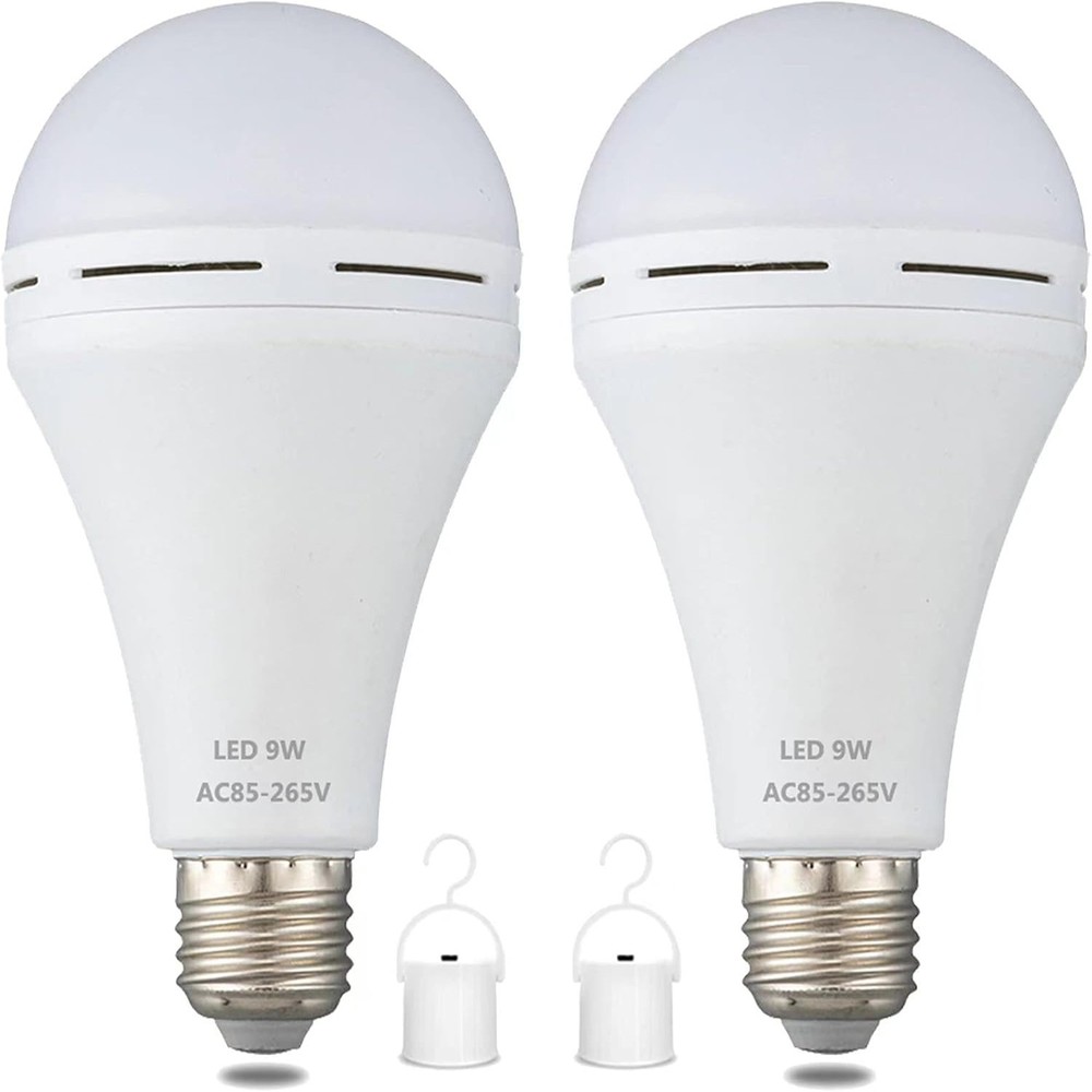 6 Pack Rechargeable Emergency Light Bulbs, Battery Powered LED Light Bulb 3000K