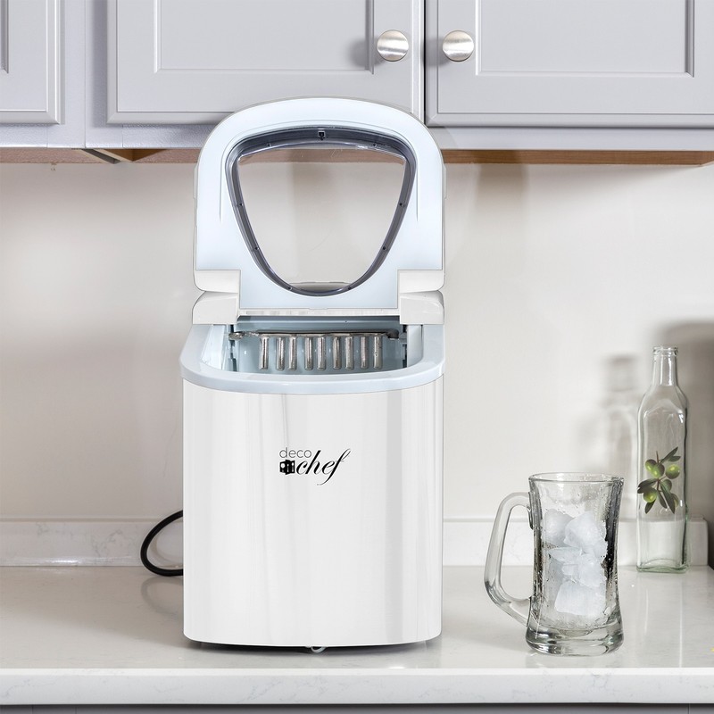 Deco Chef White Compact Electric Ice Maker | (IMWHT) | Top Load | 26 Lbs Per Day gallery