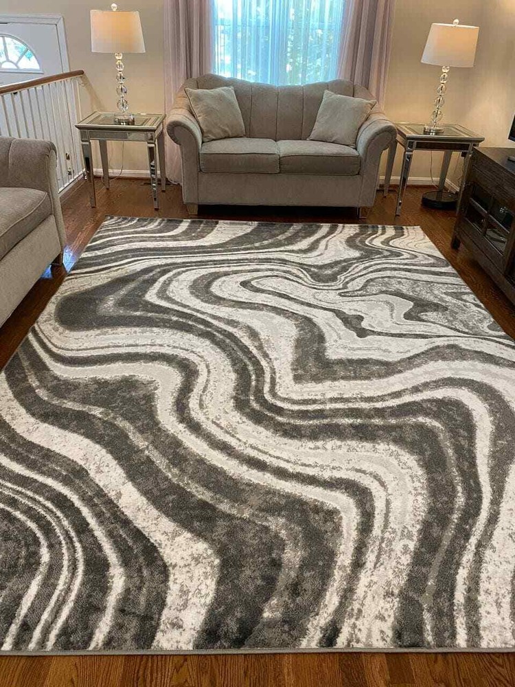 Brand New Abstract Geode Pattern Modern Area Rug 8x11, 5x8 Floor Carpets