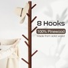 Coat Rack Freestanding Coat Rack with 8 Hooks and 3 Adjustable Size Tree Coat... gallery