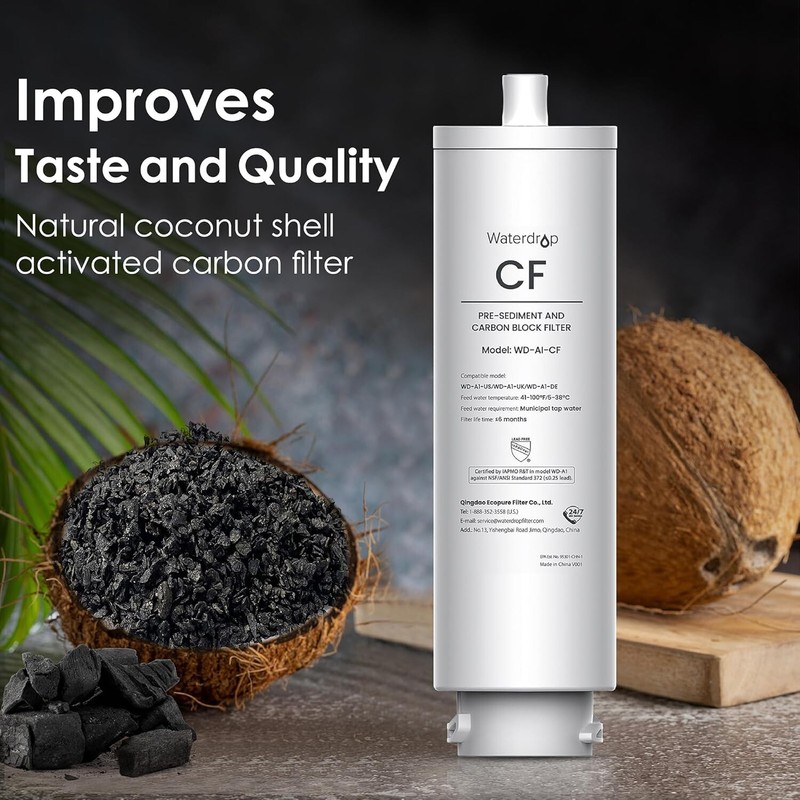 Waterdrop WD-A1-CF Filter,Replacement for WD-A1 Reverse Osmosis water Dispenser gallery