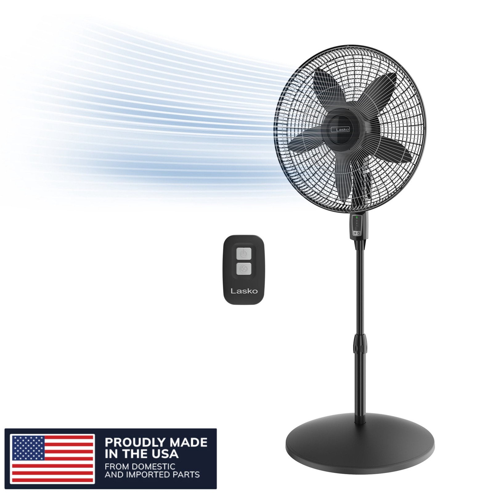 Lasko Cyclone Max 18" Oscillating Pedestal Fan Remote 4-Speed Black S18605 gallery