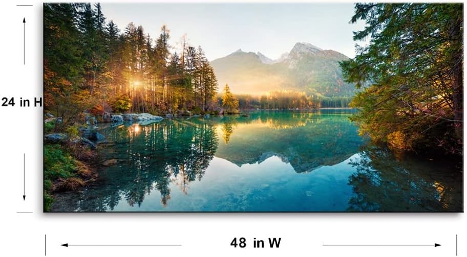 Autumn Lake Large Stretched Canvas Wall Art For Living Room Bedroom Home Decorat gallery