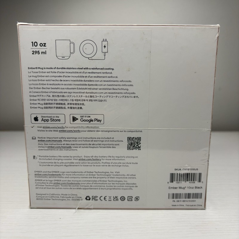 Ember Temperature Control Mug 2 – 10 oz / 295ml – Black – NEW IN BOX gallery