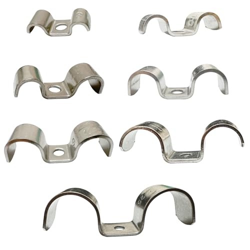 6pcs 10mm(2/5 inch) Double Line Clamp Heavy Duty 1 Hole 10mm(2/5 inch)6pcs gallery