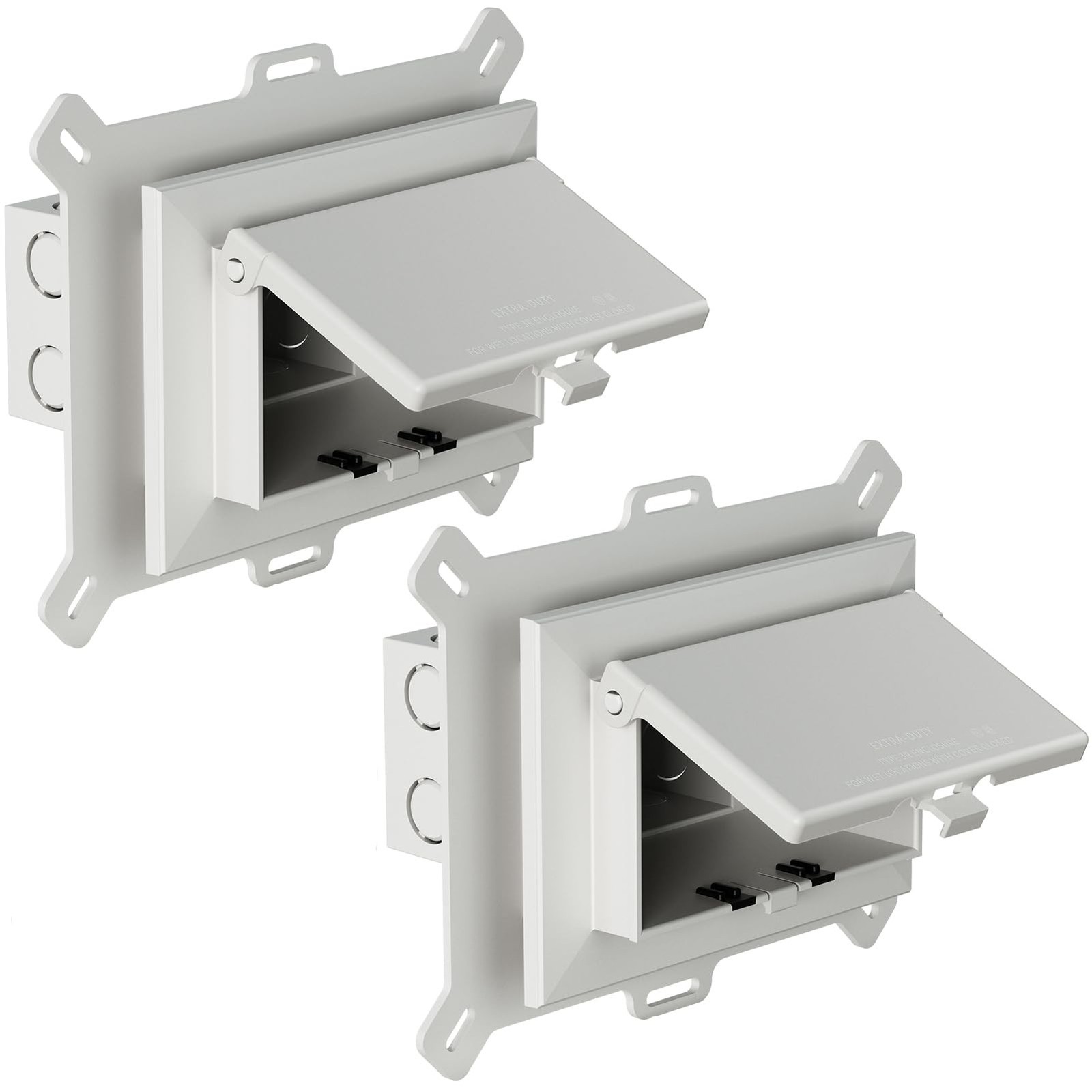 2 Pcs Recessed Outlet Box, DBHS1W-1 Low Profile Electrical Boxes, Wall Plate ... gallery