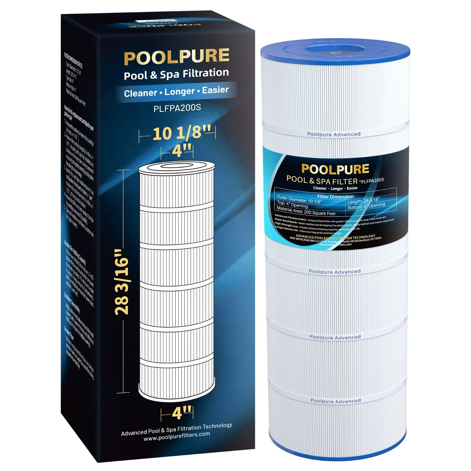 POOLPURE Filter Replaces PA200S, Hayward CX200XRE, Hayward SwimClear C200S gallery