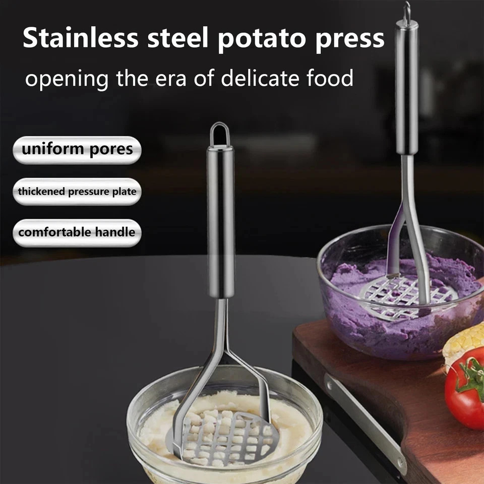 Potato Masher Hangable Stainless Steel Ricer & Vegetable Crusher Kitchen Gadget* gallery