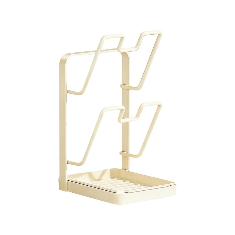 Kitchen Pot Lid Storage Rack, Multifunctional 135° Pot Lids Organizer Rack gallery