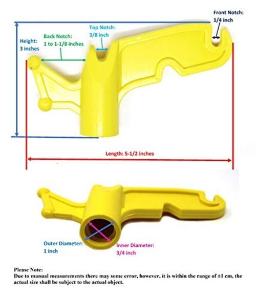 JSP Manufacturing Multi-Purpose Plastic Utility Hook Screw On Pole 3 Yellow gallery