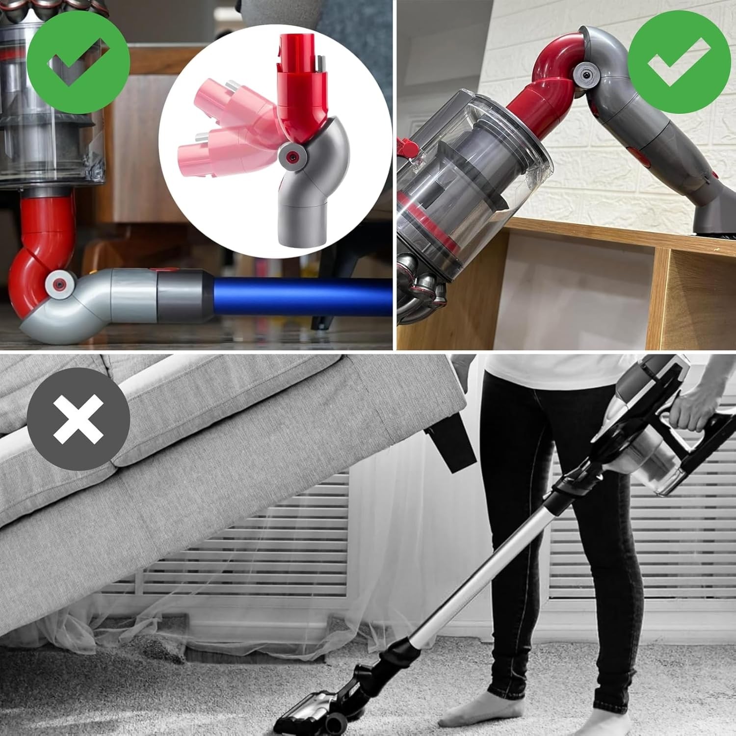 Low Reach Clean Adapter for Dyson V7 V8 V10 V11 V15 Vacuum Cleaner Quick gallery
